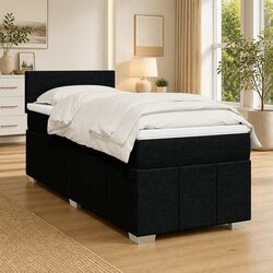 King Single Box Spring Bed with Pocket Mattress and LED Lights