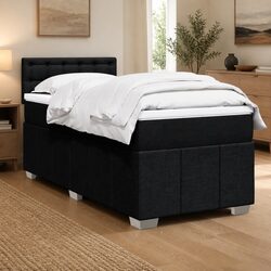 King Single Box Spring Bed with Pocket Mattress and LED Lights