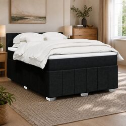 Comfort-Enhancing Queen Box Spring Bed with LED Lights