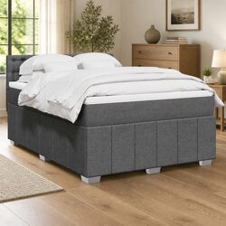 Comfortable Queen Box Spring Bed with LED Lights