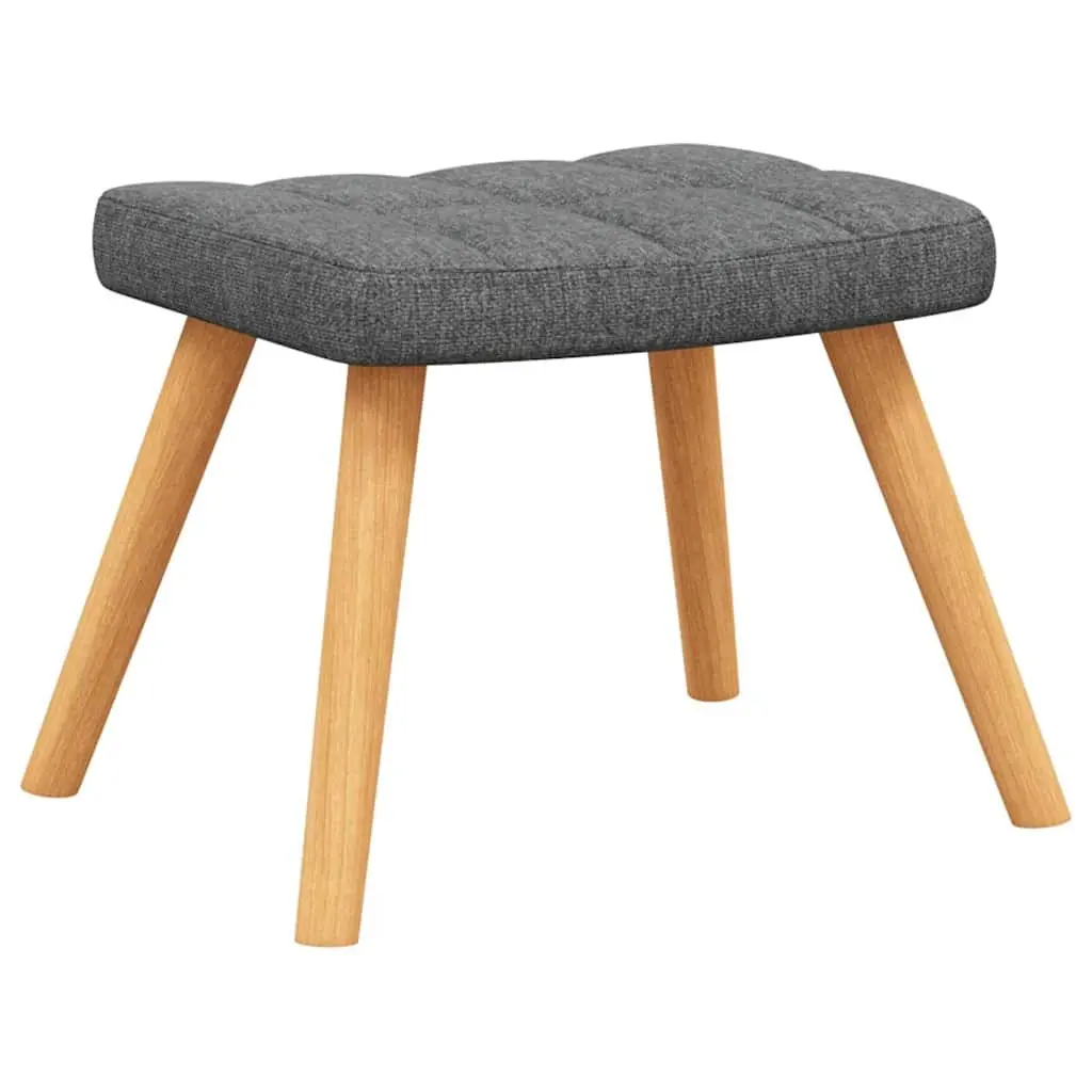 Grey Fabric Rocking Chair with Stool