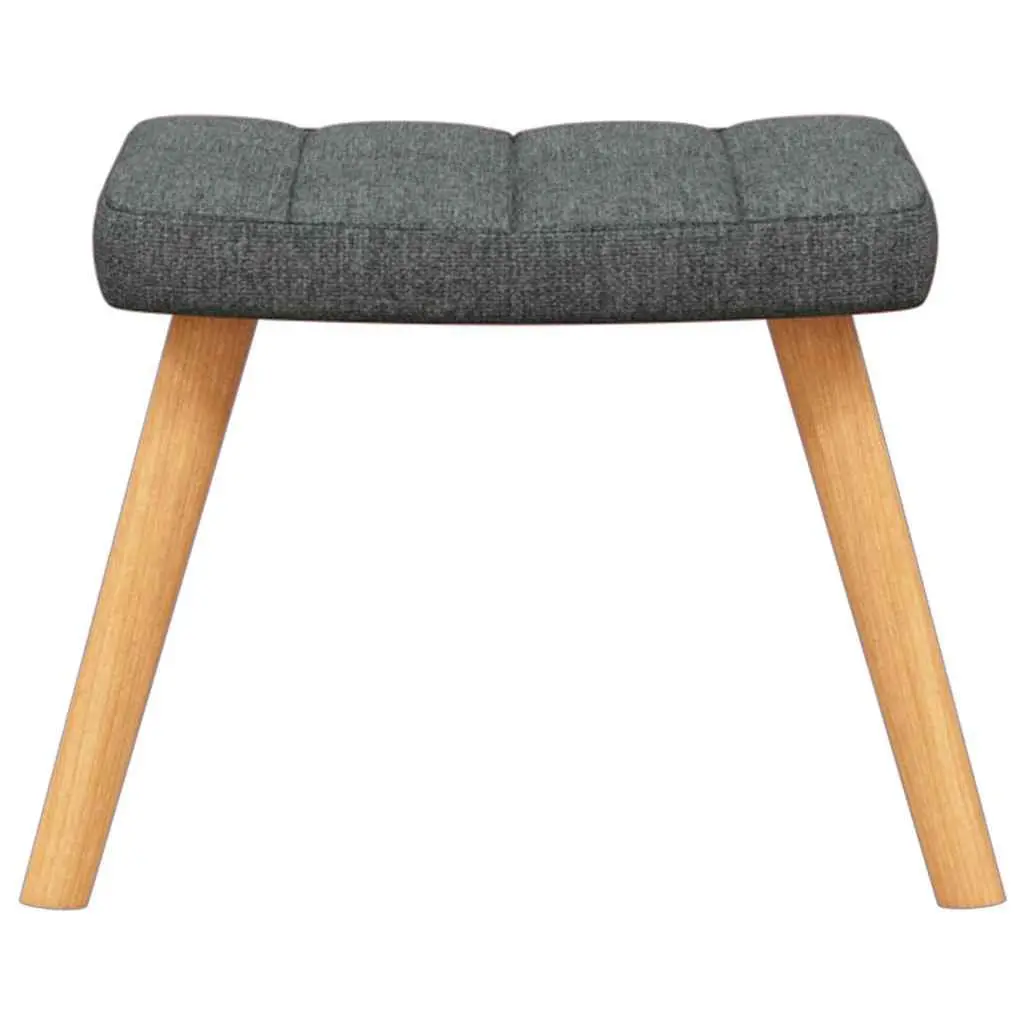 Grey Fabric Rocking Chair with Stool