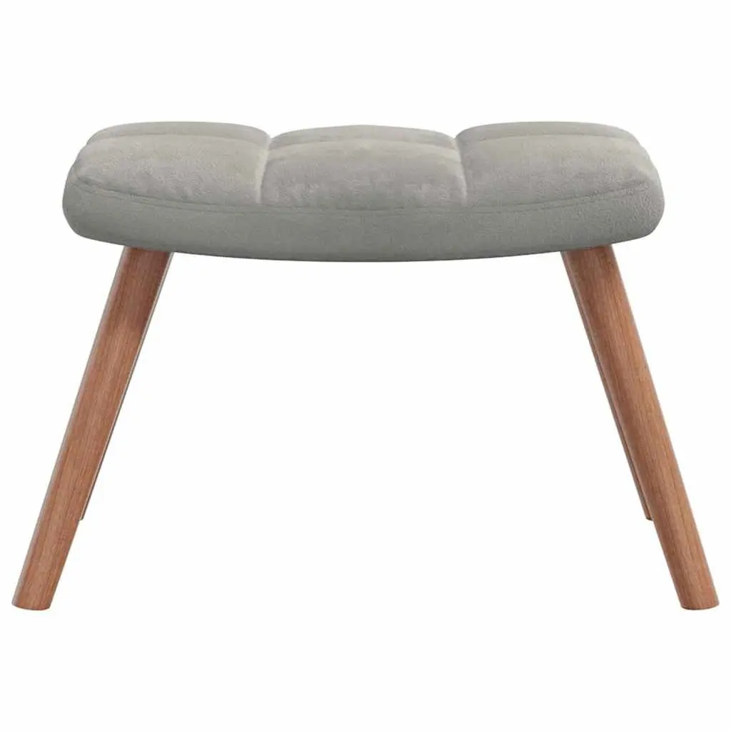 Velvet Armchair with Stool for Living Rooms
