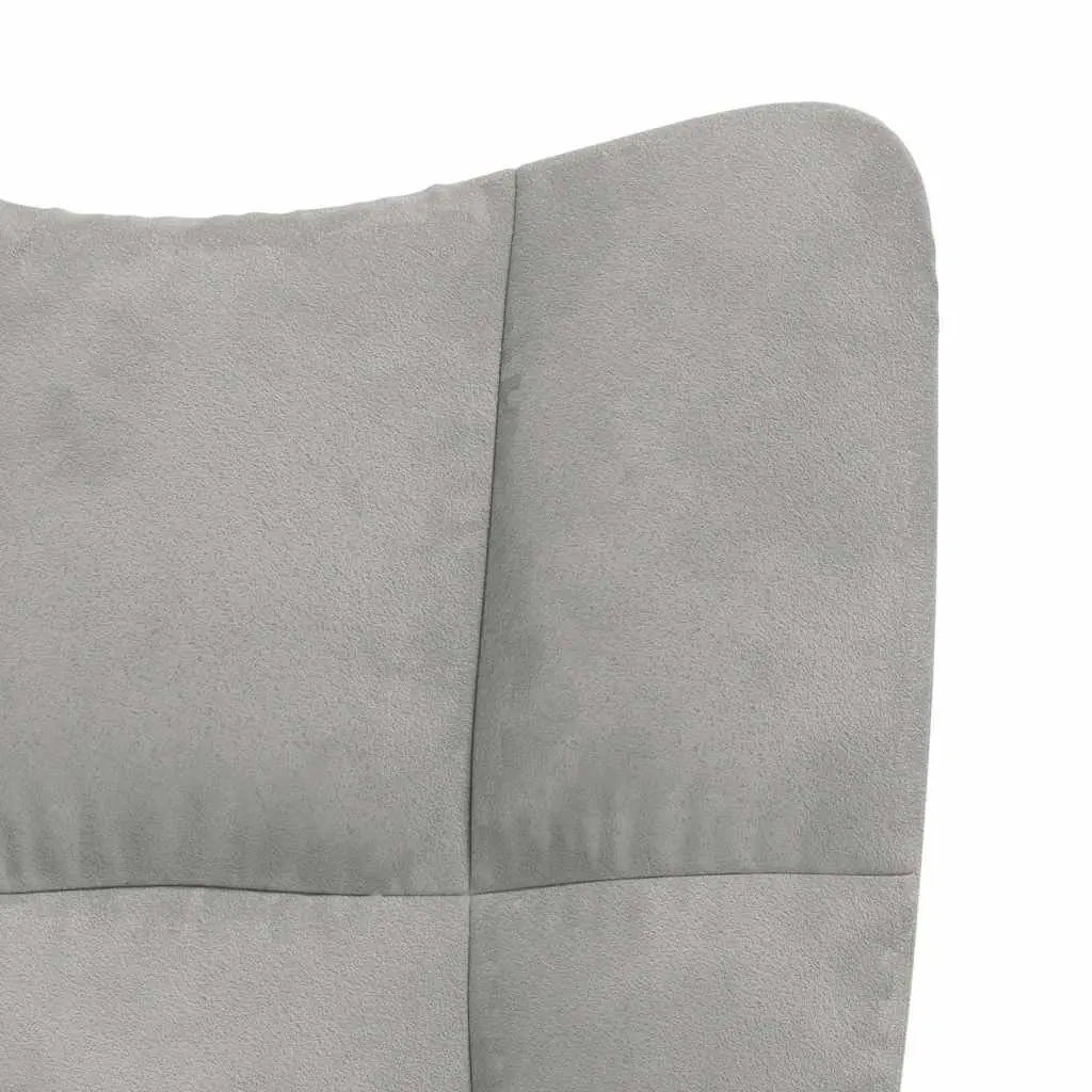 Velvet Armchair with Stool for Living Rooms