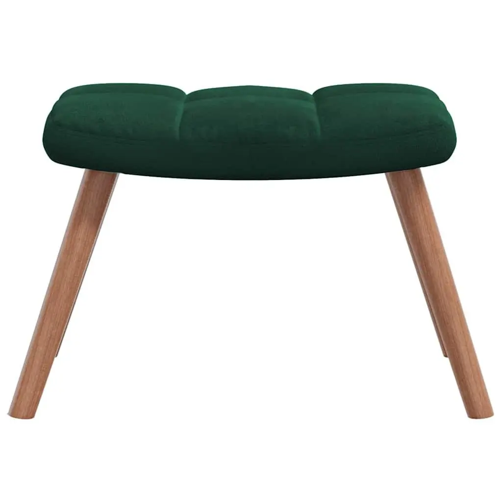 Green Velvet Rocking Chair with Matching Stool