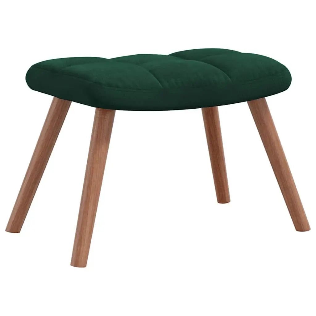 Green Velvet Rocking Chair with Matching Stool