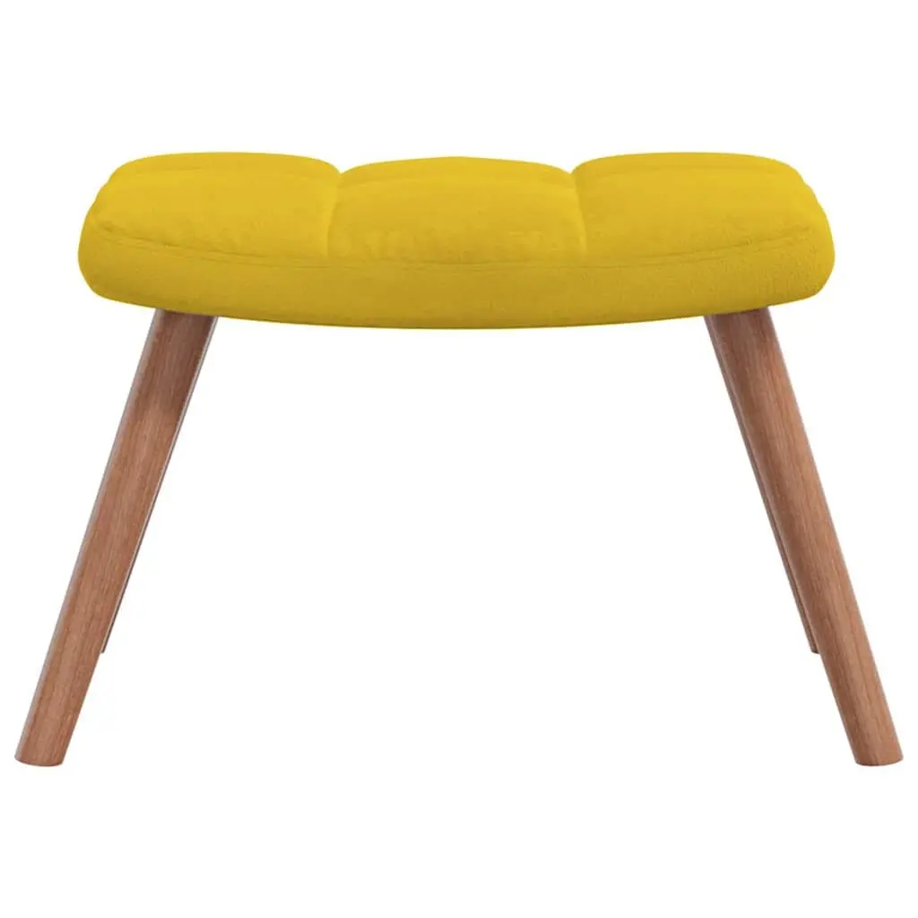 Yellow Velvet Rocking Chair and Stool Set