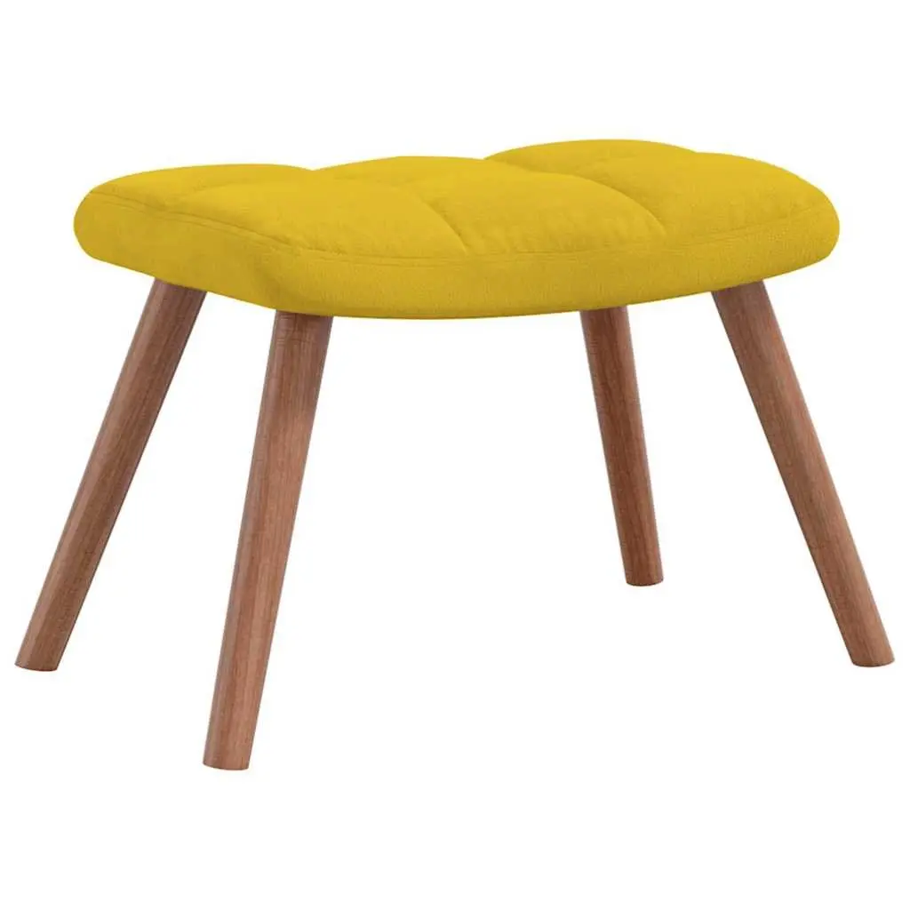 Yellow Velvet Rocking Chair and Stool Set