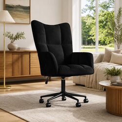 Black Velvet Adjustable Height Relaxing Chair