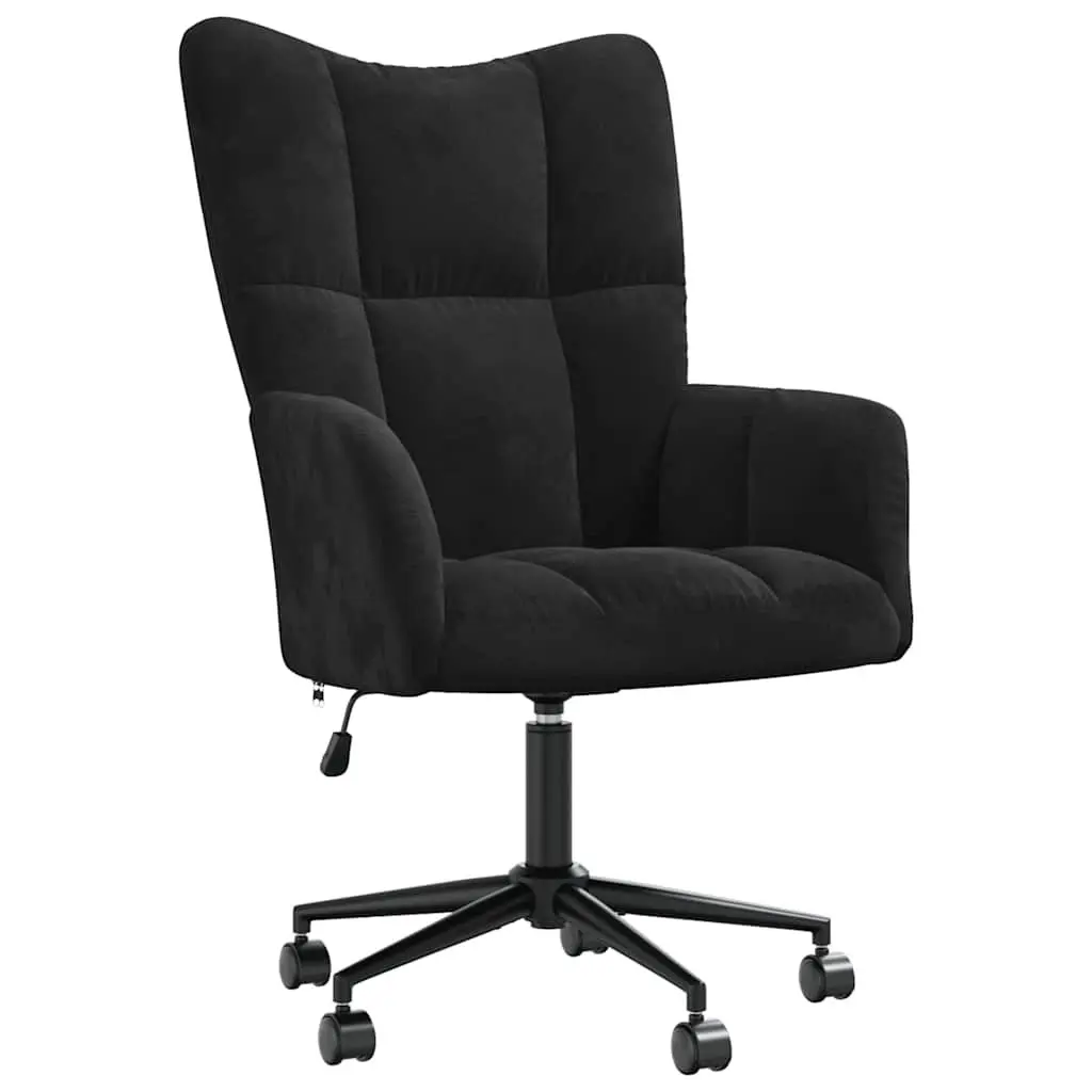 Black Velvet Adjustable Height Relaxing Chair