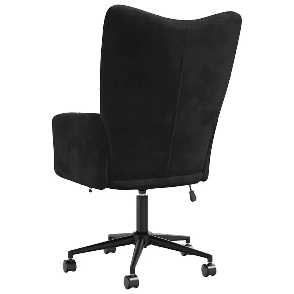 Black Velvet Adjustable Height Relaxing Chair