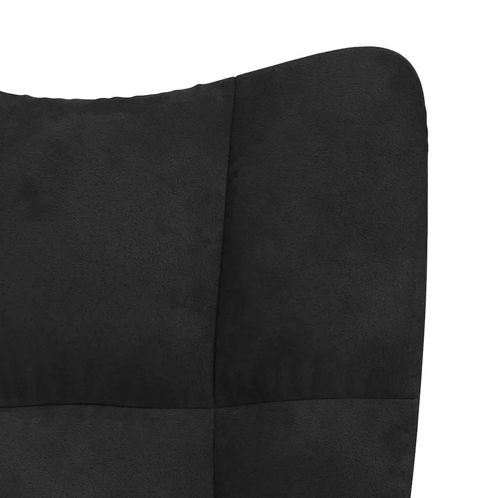 Black Velvet Adjustable Height Relaxing Chair