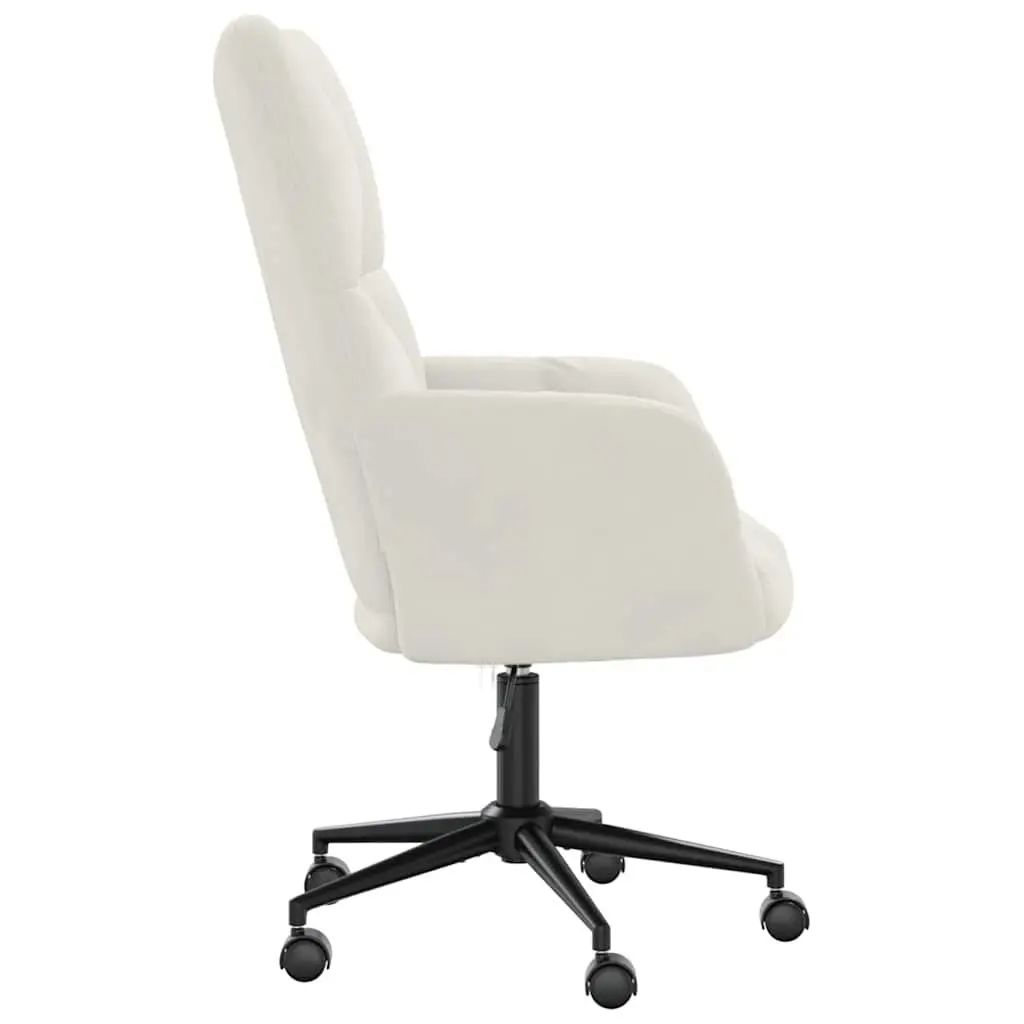Cream Velvet Swivel Chair with Height Control