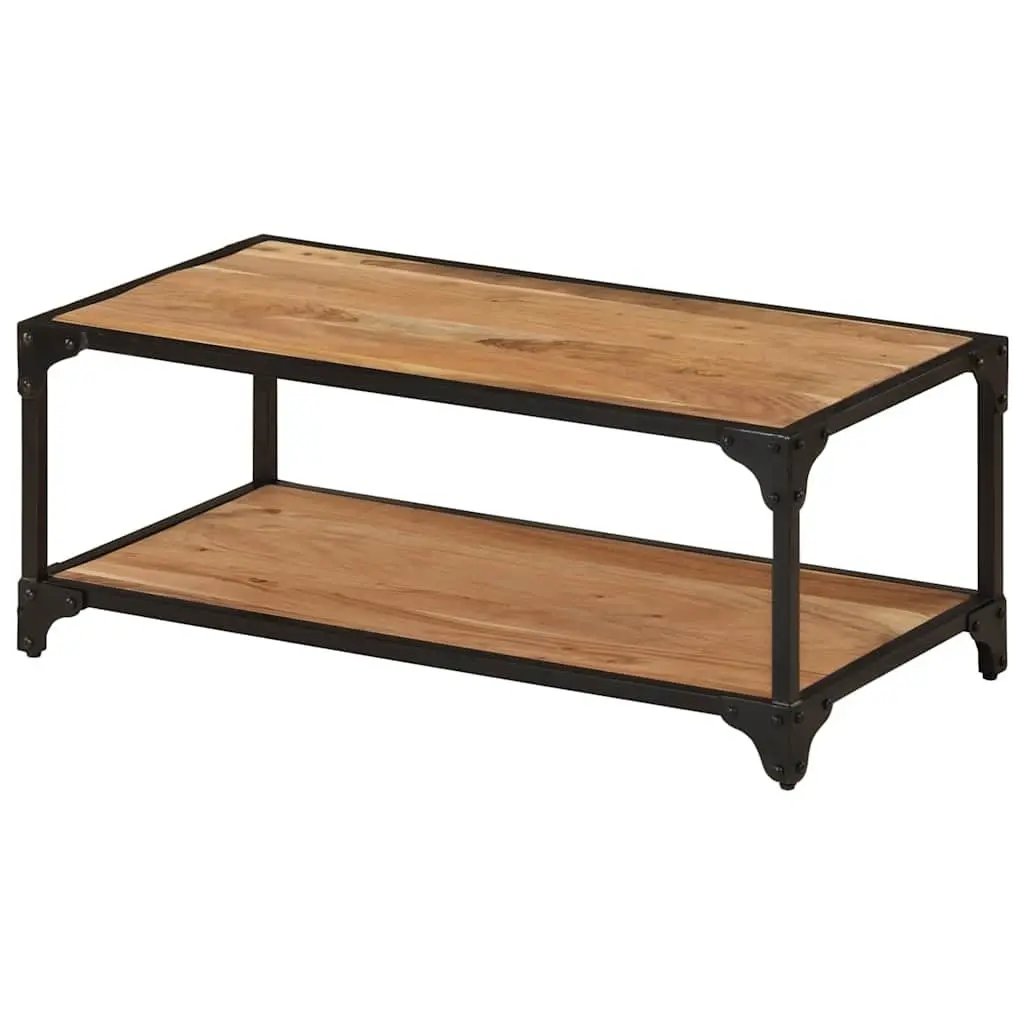 Vintage Solid Acacia Wood Coffee Table for Living Rooms