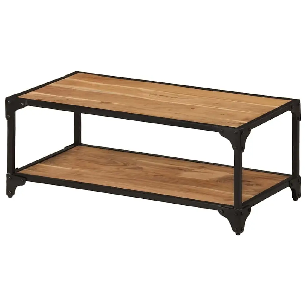 Vintage Solid Acacia Wood Coffee Table for Living Rooms
