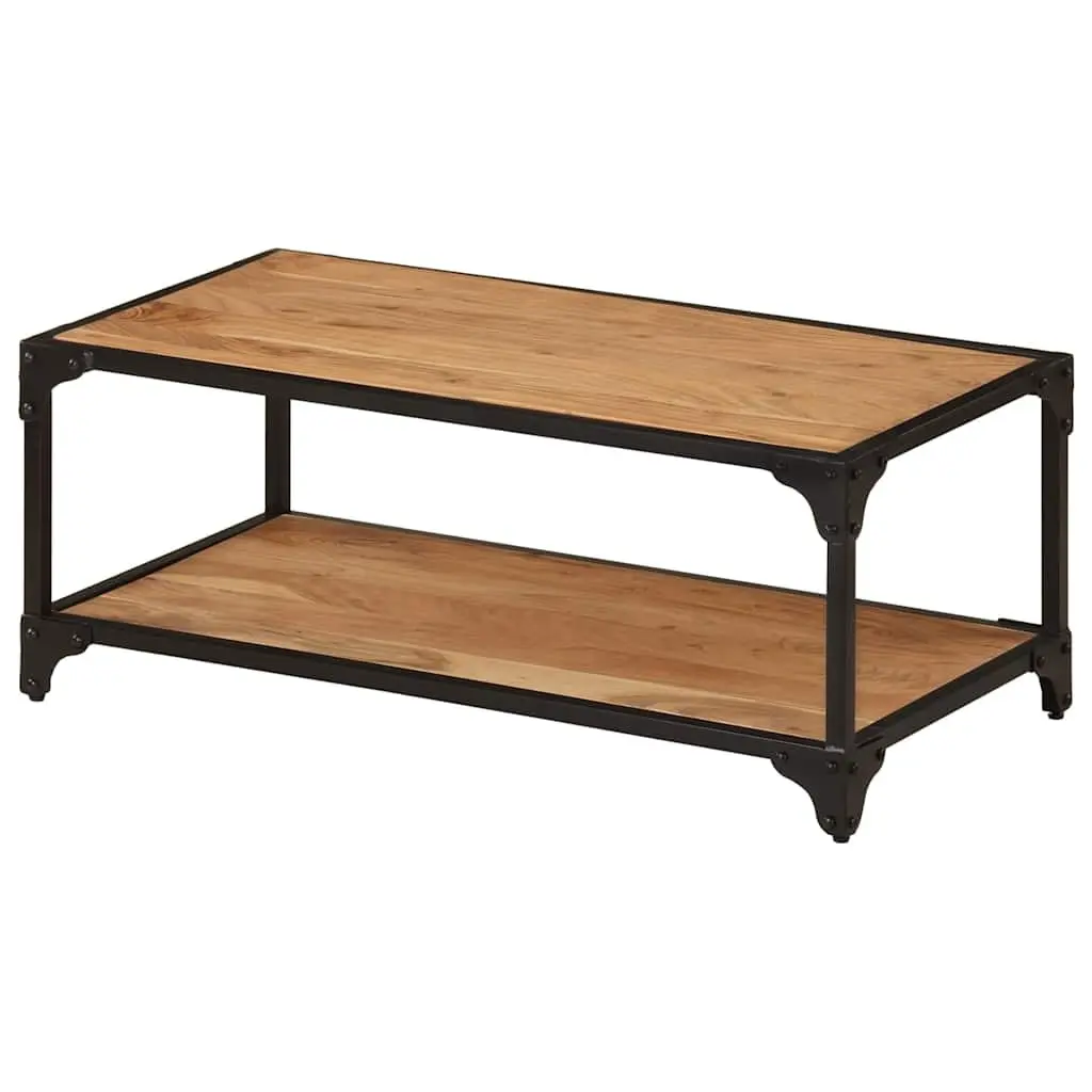 Vintage Solid Acacia Wood Coffee Table for Living Rooms