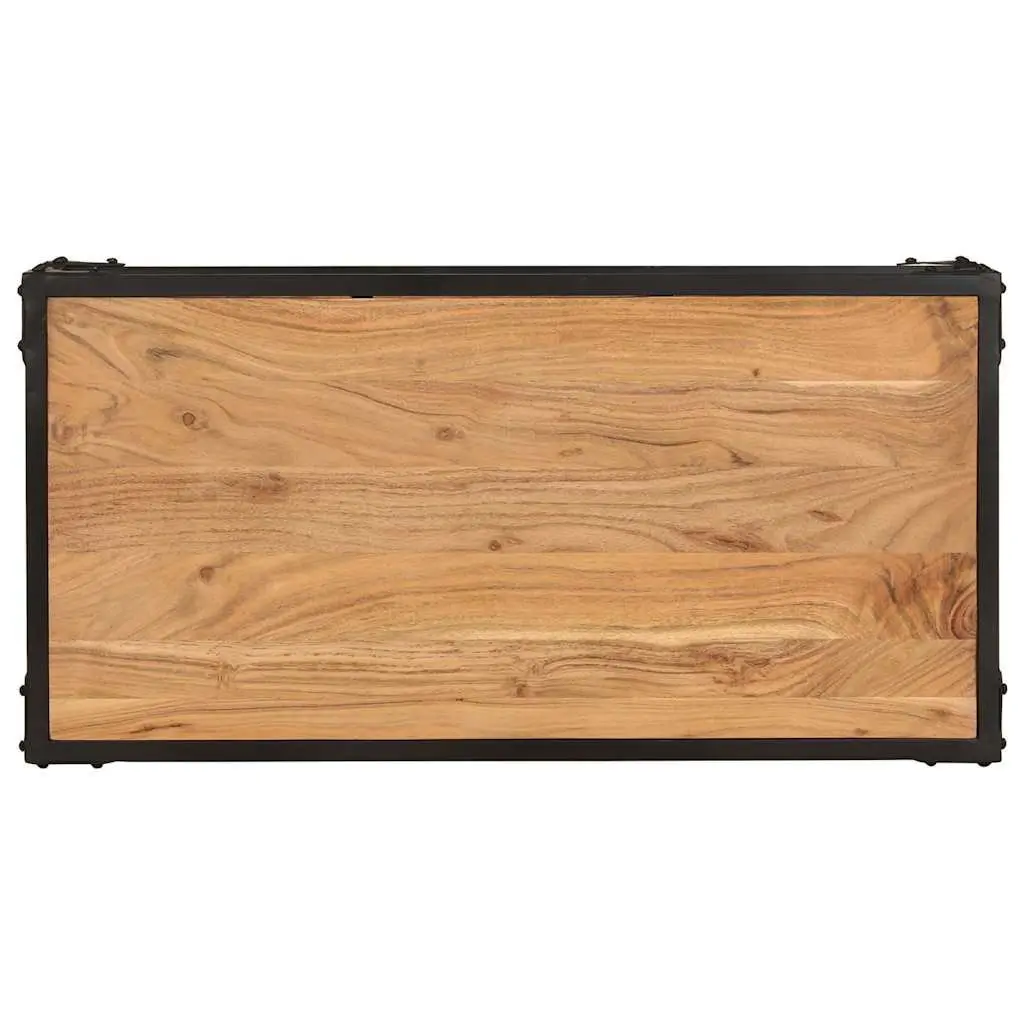 Vintage Solid Acacia Wood Coffee Table for Living Rooms