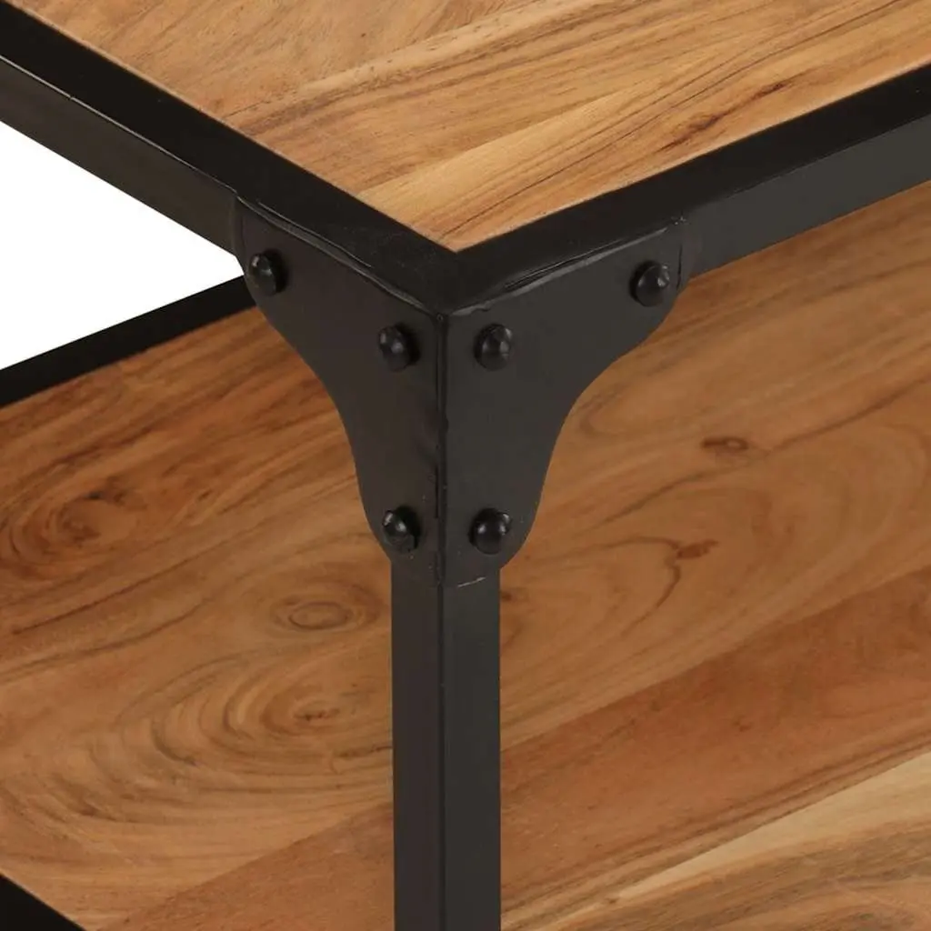 Vintage Solid Acacia Wood Coffee Table for Living Rooms