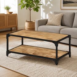 Warm Brown Mango Wood Coffee Table 90x45x35cm