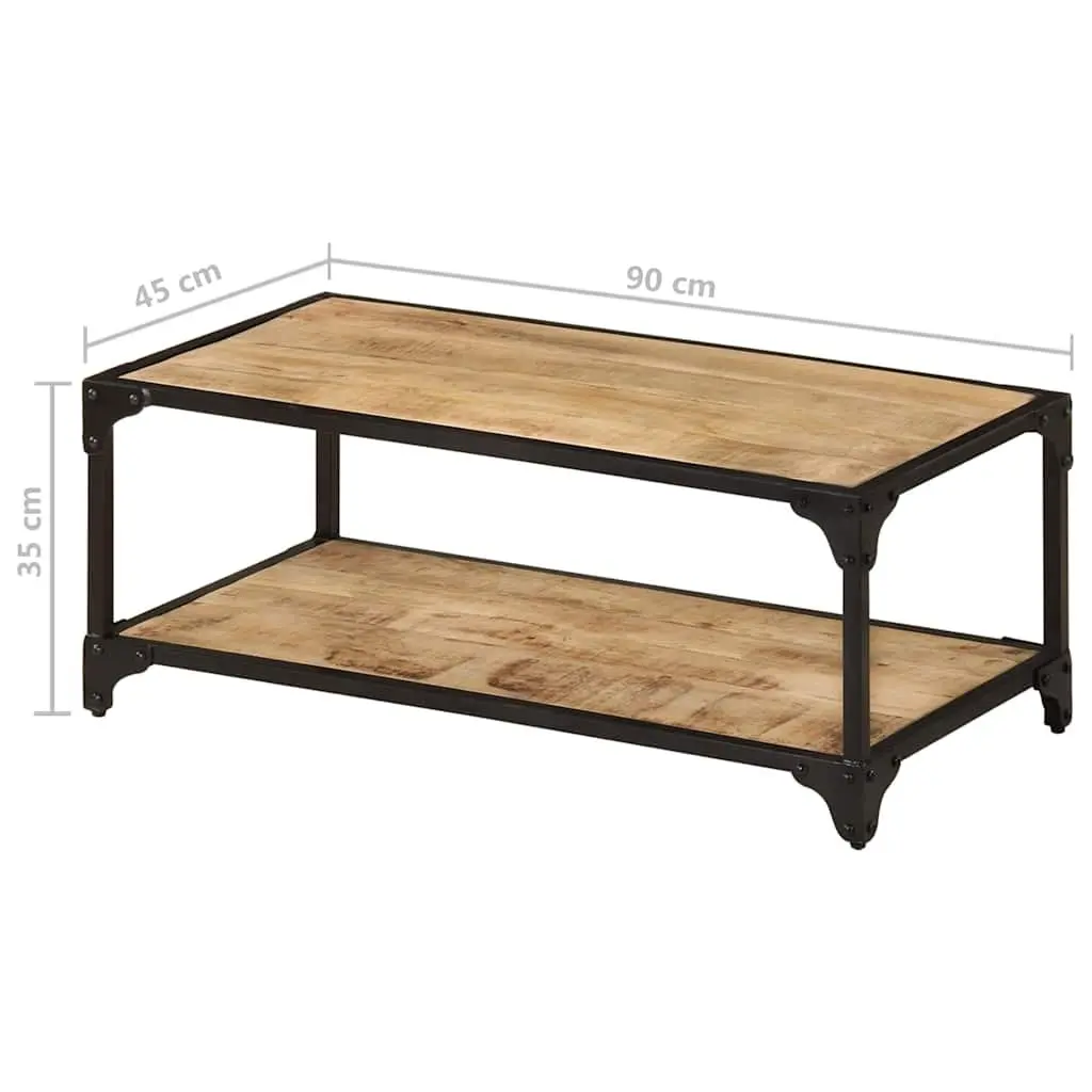 Coffee Table 90x45x35cm Solid Mango Wood Living Room Accent Furniture Brown