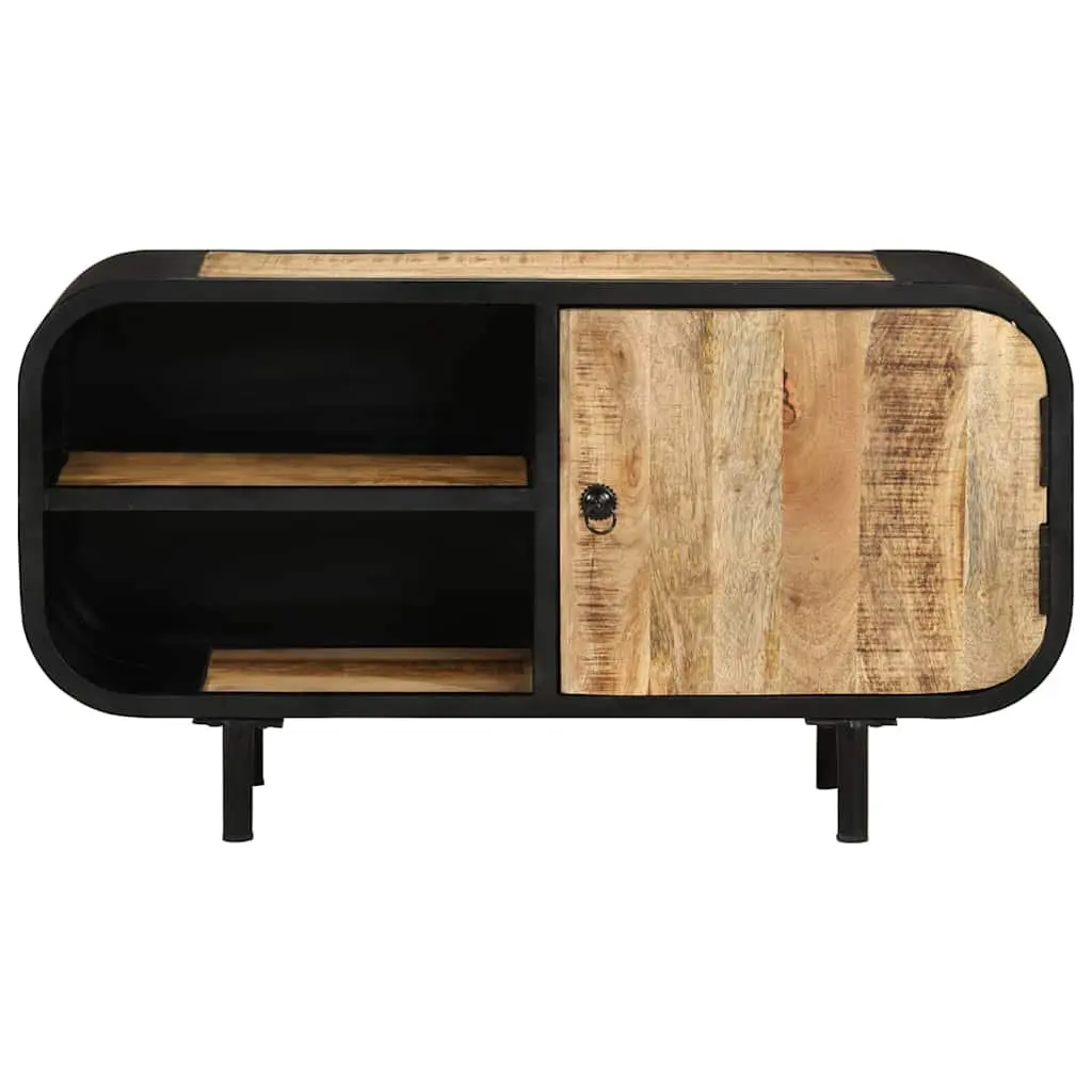 TV Cabinet 90x30x48 cm Brown Wooden Storage Unit Industrial Style Furniture
