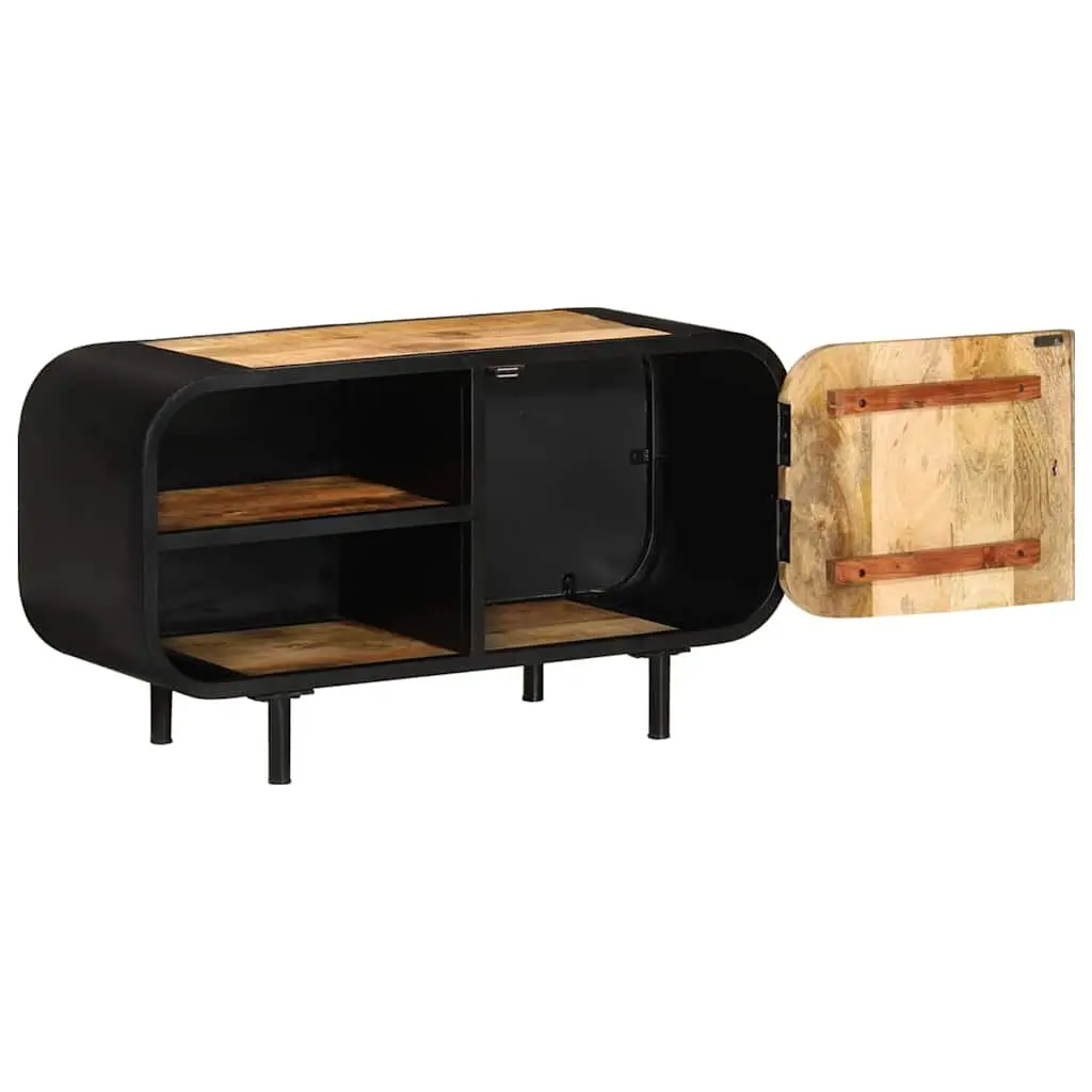 TV Cabinet 90x30x48 cm Brown Wooden Storage Unit Industrial Style Furniture