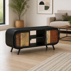 Reclaimed Wood TV Cabinet 110x30x45cm Vintage Stand