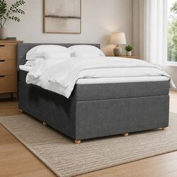 Comfort-Enhancing Double Box Spring Bed with LED Lights