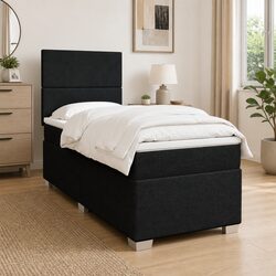 King Single Box Spring Bed with Adjustable Headboard