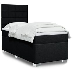 King Single Box Spring Bed with Pocket Mattress Height Adjustable Headboard