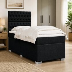 King Single Box Spring Bed with Adjustable Headboard