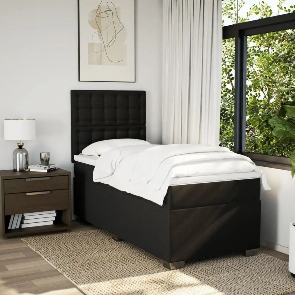 Box Spring Bed King Single Height-Adjustable Headboard Pocket Spring Mattress Polyester Fabric