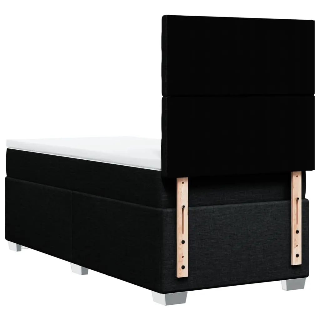 Box Spring Bed King Single Height-Adjustable Headboard Pocket Spring Mattress Polyester Fabric