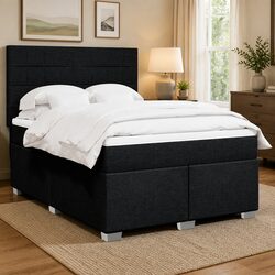 Comfortable Queen Box Spring Bed with Pocket Mattress