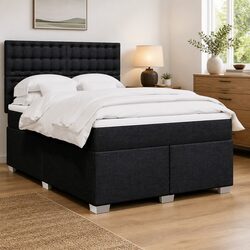 Elegant Queen Box Spring Bed with Pocket Sprung Mattress