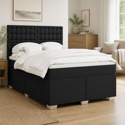 Elegant Queen Box Spring Bed with Pocket Mattress