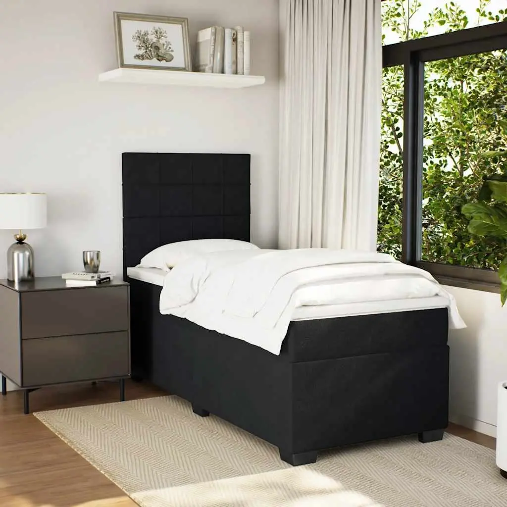 Box Spring Bed King Single Velvet Upholstery Pocket Spring Mattress Height-Adjustable Headboard Slatted Base