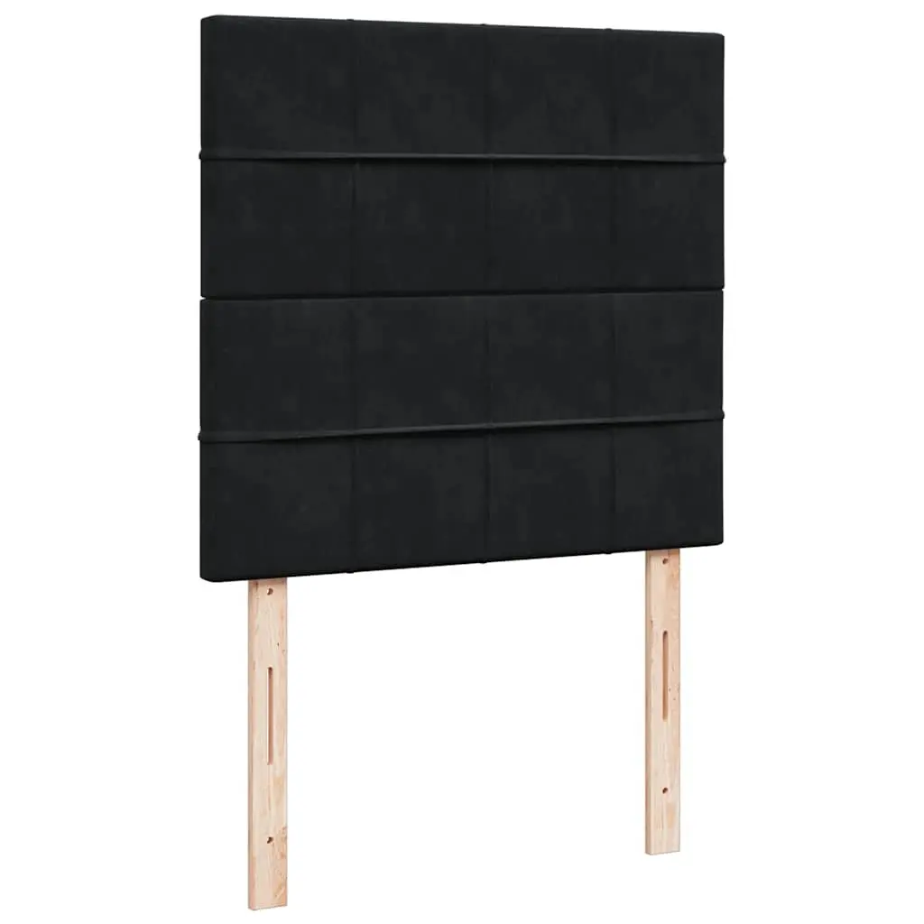Box Spring Bed King Single Velvet Upholstery Pocket Spring Mattress Height-Adjustable Headboard Slatted Base