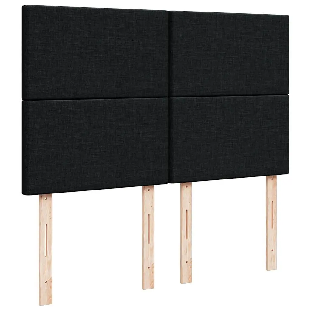 Queen Box Spring Bed Black Velvet Adjustable Headboard Pocket Spring Mattress