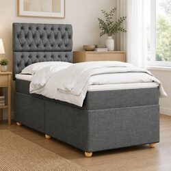 King Single Box Spring Bed with Pocket Sprung Mattress