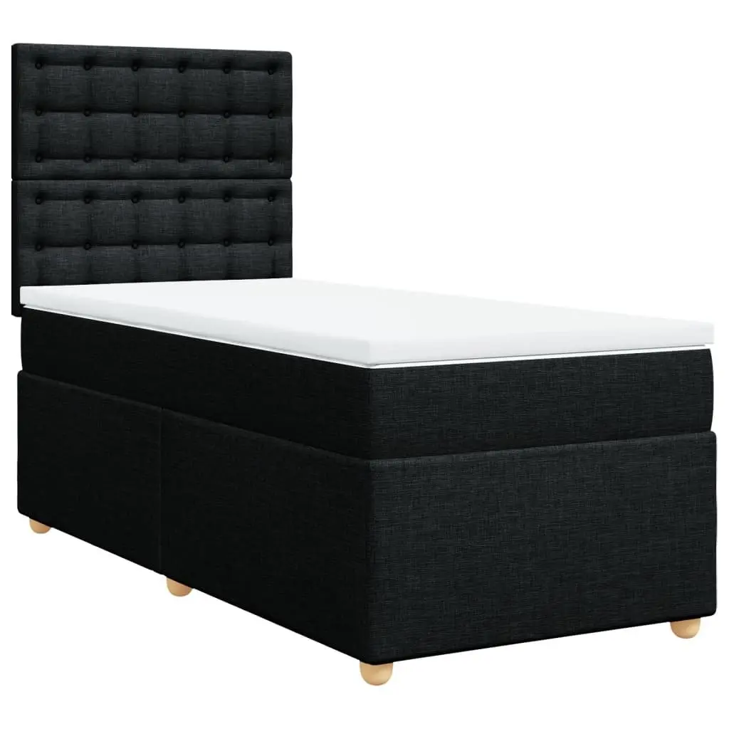 Box Spring Bed King Single Height-Adjustable Headboard Pocket Spring Mattress Polyester Fabric Upholstery
