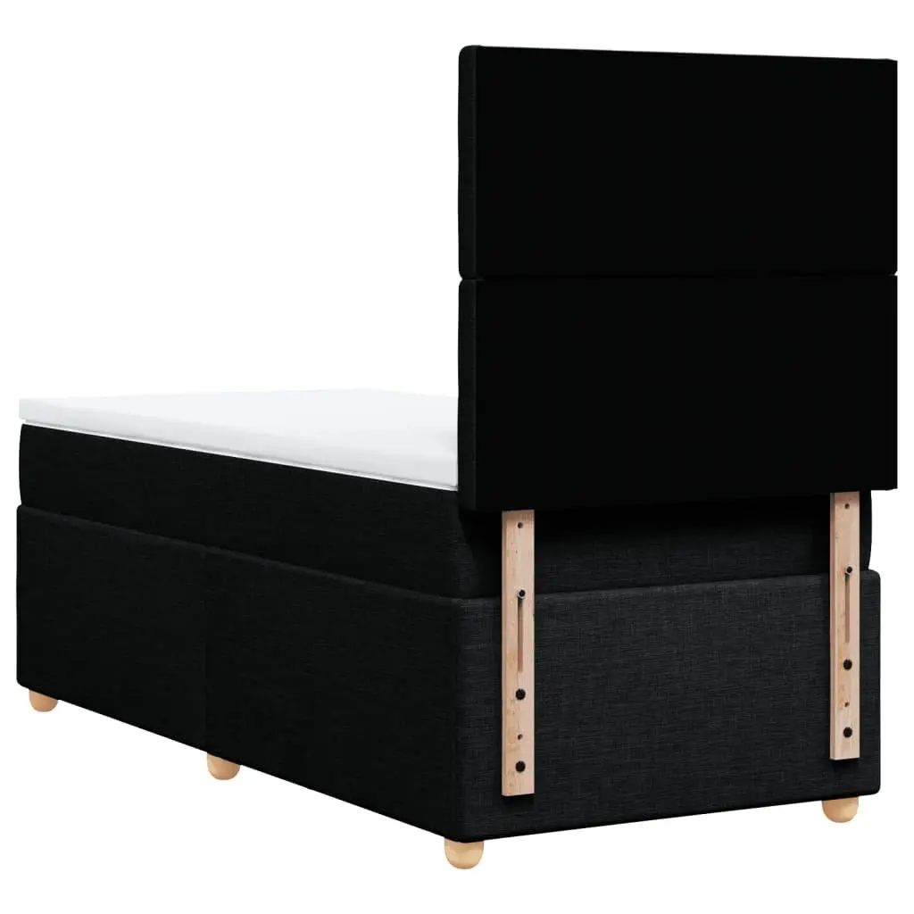 Box Spring Bed King Single Height-Adjustable Headboard Pocket Spring Mattress Polyester Fabric Upholstery