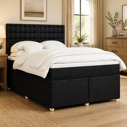 Inviting Double Box Spring Bed with Pocket Mattress