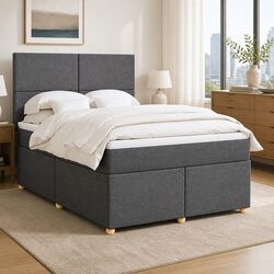 Comfortable Queen Box Spring Bed with Pocket Mattress