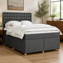 Comfort-Enhancing Queen Box Spring Bed with Pocket Mattress