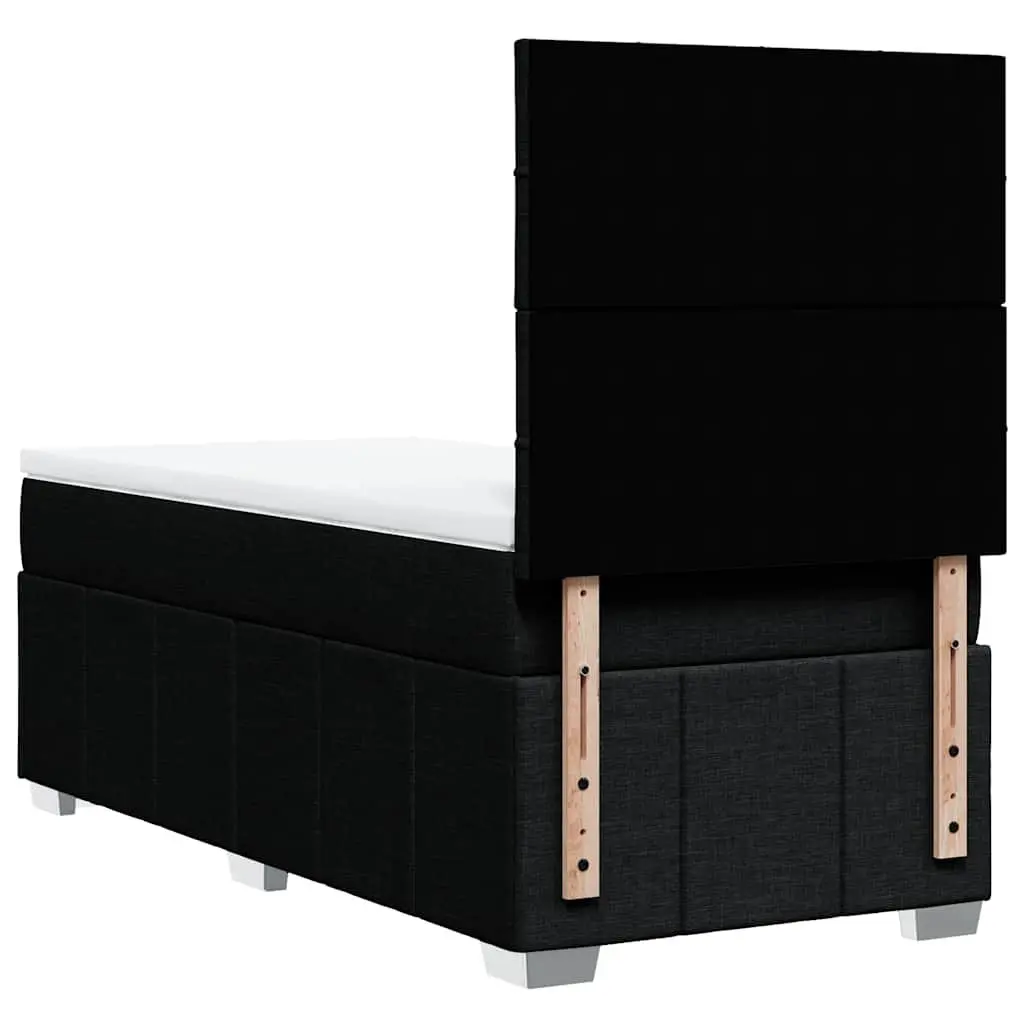 King Single Box Spring Bed with Pocket Mattress Height-Adjustable Headboard