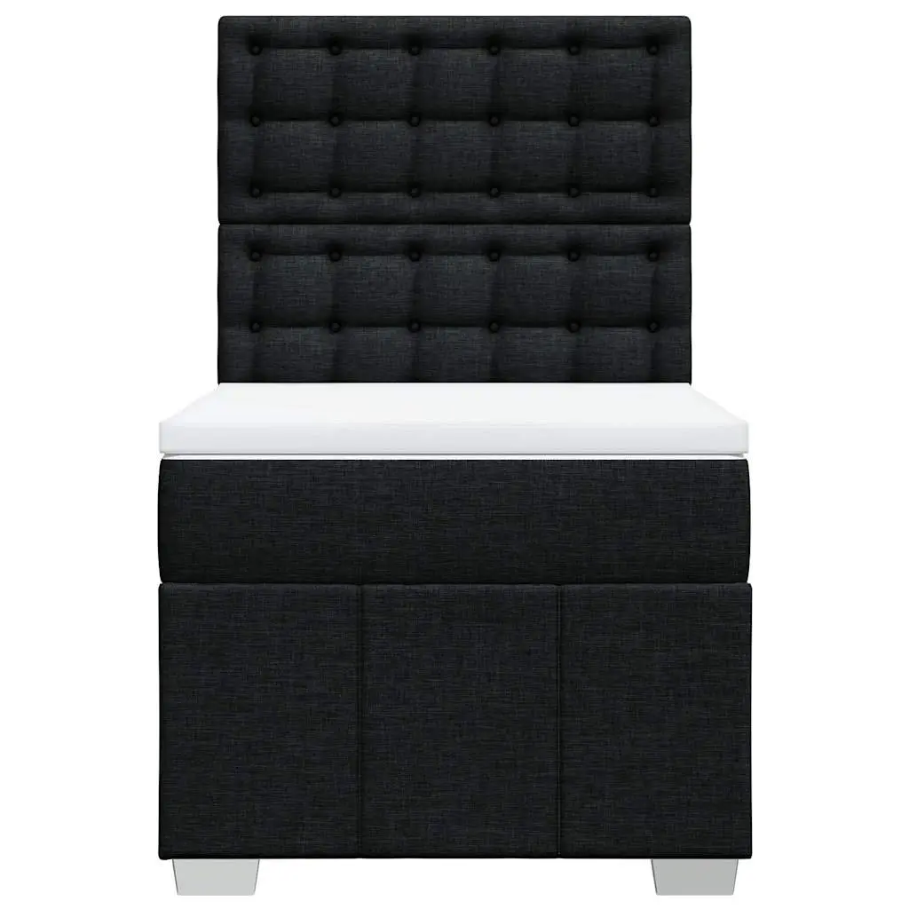 King Single Box Spring Bed Pocket Spring Mattress Height-Adjustable Headboard Polyester Fabric