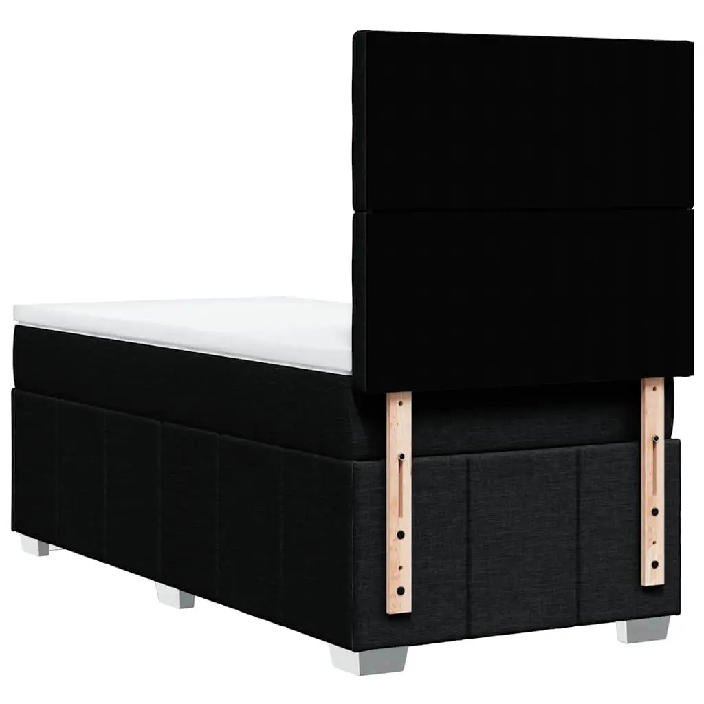 King Single Box Spring Bed Pocket Spring Mattress Height-Adjustable Headboard Polyester Fabric