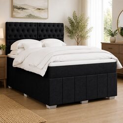 Comfort-Enhancing Queen Box Spring Bed with Adjustable Headboard
