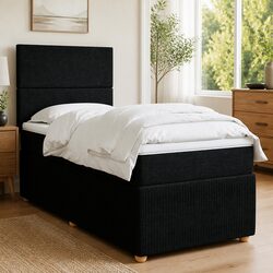 King Single Box Spring Bed with Adjustable Headboard